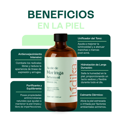 Aceite de Moringa | Facial, Corporal y Capilar | El Elixir Antienvejecimiento y Protector Anti-Polución