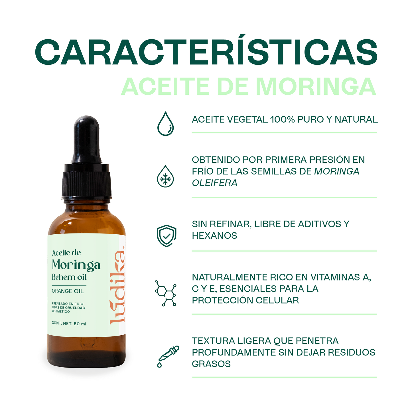 Aceite de Moringa | Facial, Corporal y Capilar | El Elixir Antienvejecimiento y Protector Anti-Polución