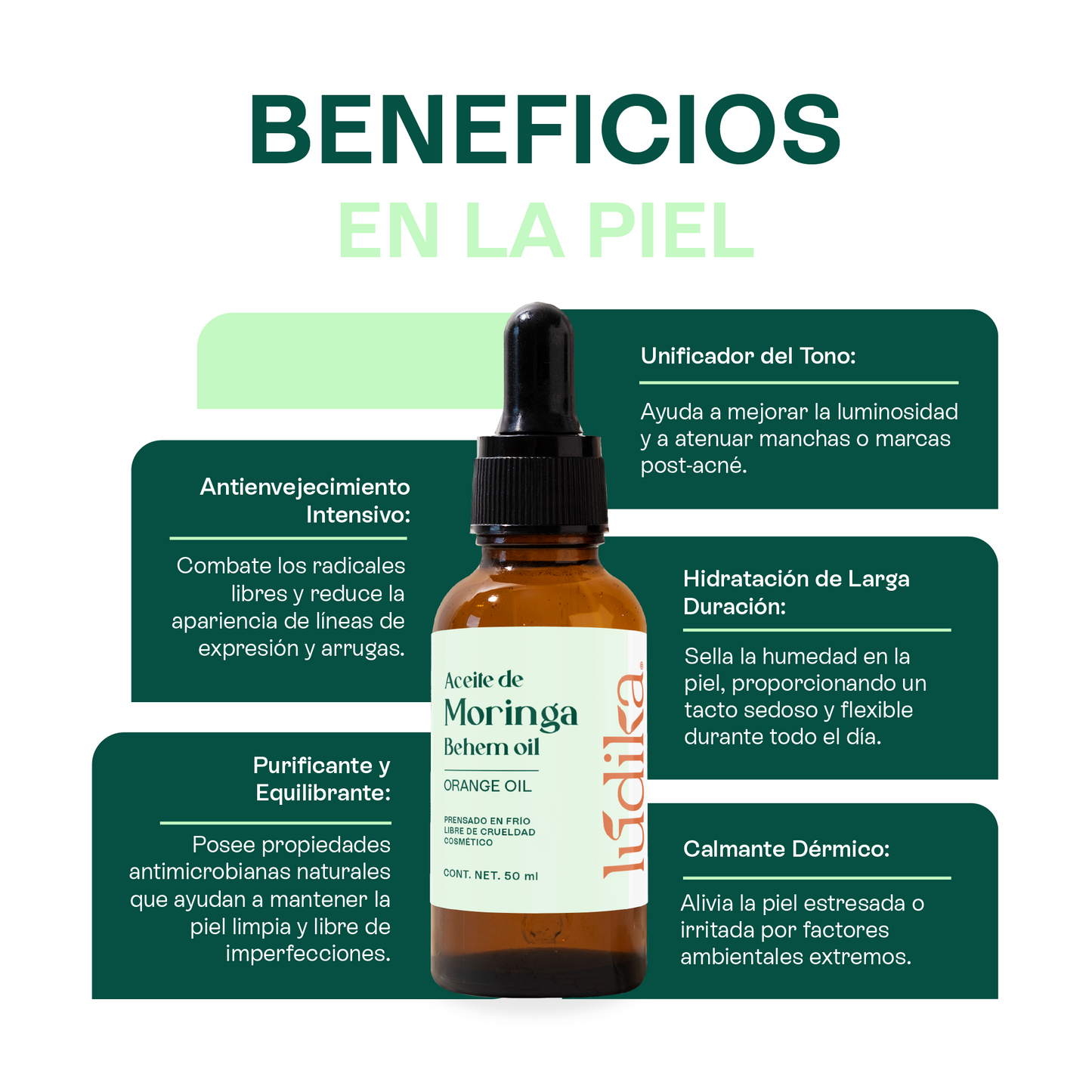 Aceite de Moringa | Facial, Corporal y Capilar | El Elixir Antienvejecimiento y Protector Anti-Polución