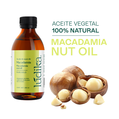 Aceite de Nuez de Macadamia | Facial y Capilar | Antiedad, Reparador Capilar y Súper Hidratante