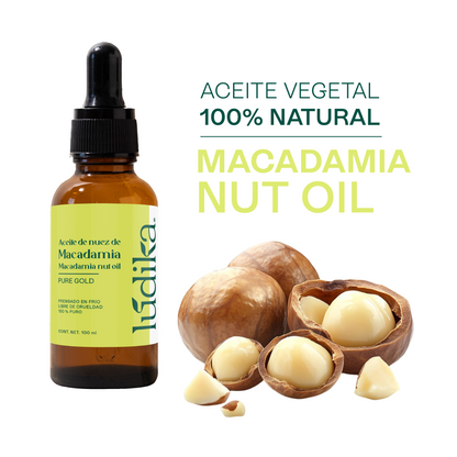 Aceite de Nuez de Macadamia | Facial y Capilar | Antiedad, Reparador Capilar y Súper Hidratante