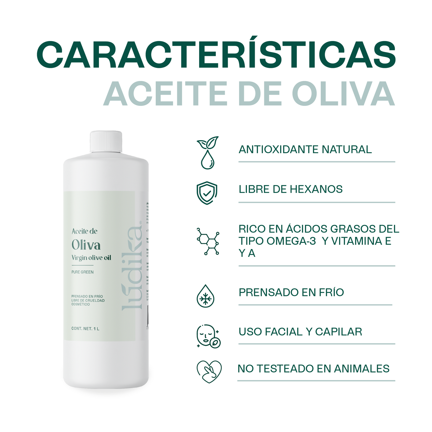 Aceite de Oliva Extra Virgen | Capilar y Corporal |Hidratante, Antioxidante y Reparador Cutáneo