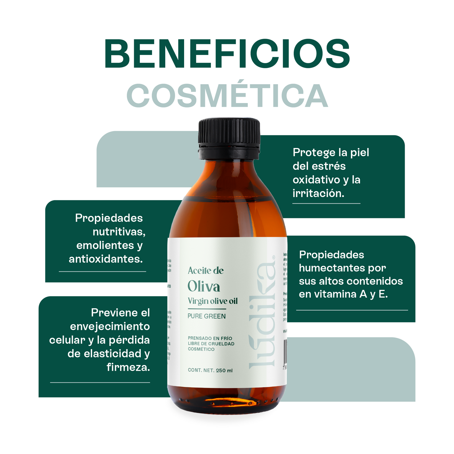 Aceite de Oliva Extra Virgen | Capilar y Corporal |Hidratante, Antioxidante y Reparador Cutáneo