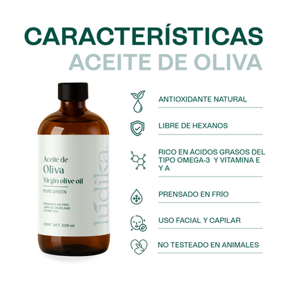Aceite de Oliva Extra Virgen | Capilar y Corporal |Hidratante, Antioxidante y Reparador Cutáneo