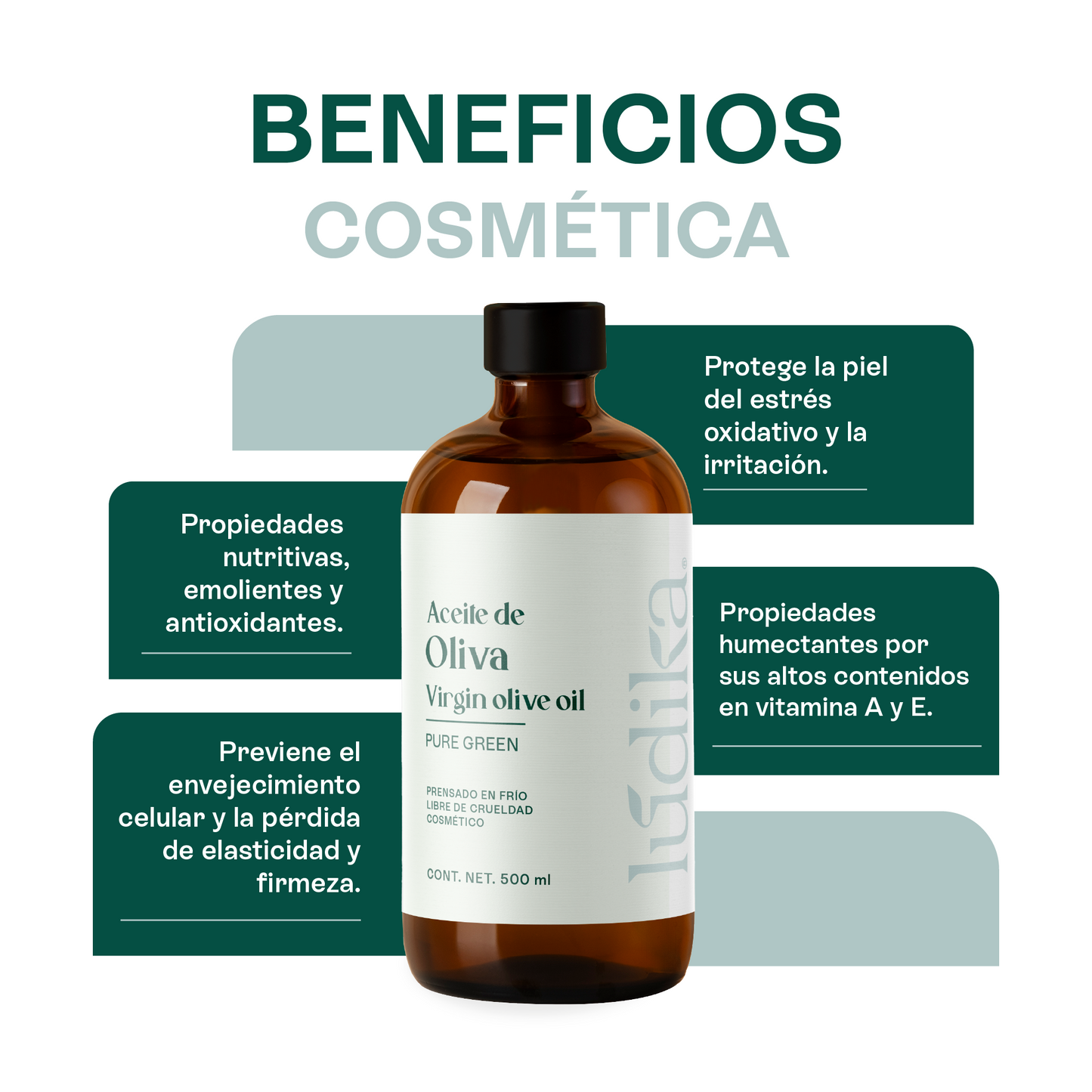 Aceite de Oliva Extra Virgen | Capilar y Corporal |Hidratante, Antioxidante y Reparador Cutáneo