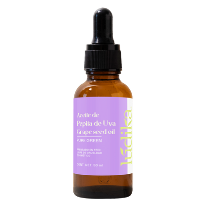 Aceite de Pepita de Uva Puro | Facial, Corporal y Corporal | Aceite de masaje, Antioxidante y Regulador Sebáceo
