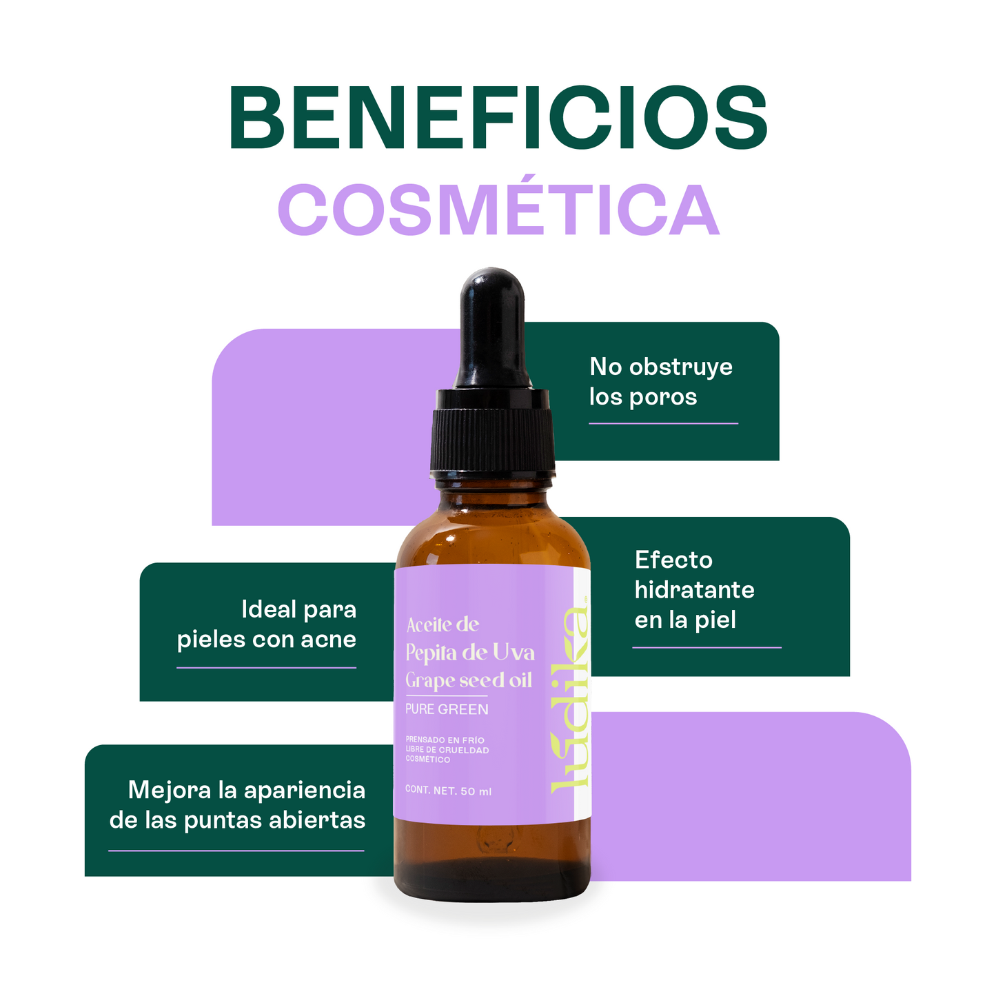 Aceite de Pepita de Uva Puro | Facial, Corporal y Corporal | Aceite de masaje, Antioxidante y Regulador Sebáceo