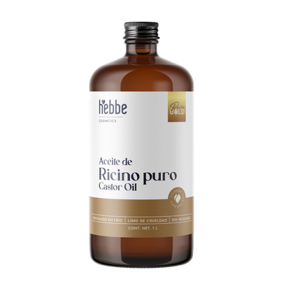 Aceite de Ricino Hebbe Castor Oil Puro Orgánico | Cejas, Pestañas y Cabello | Hidratante, Antiinflamatorio y Estimulante Capilar