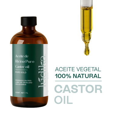 Aceite de Ricino Castor Oil Puro Orgánico | Cejas, Pestañas y Cabello | Hidratante, Antiinflamatorio y Estimulante Capilar