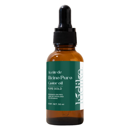 Aceite de Ricino Castor Oil Puro Orgánico | Cejas, Pestañas y Cabello | Hidratante, Antiinflamatorio y Estimulante Capilar