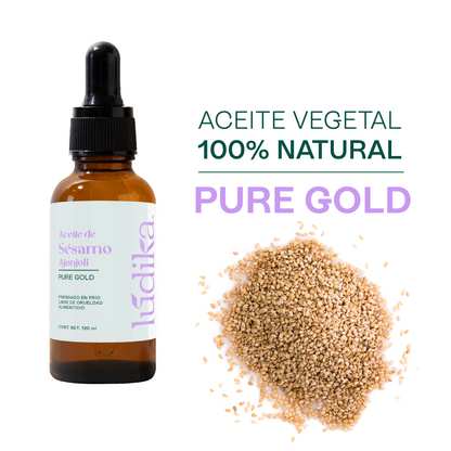 Aceite de Sésamo Ajonjolí Virgen | Facial Capilar y Corporal | Antiedad, Hidratante y Protector Capilar