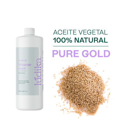 Aceite de Sésamo Ajonjolí Virgen | Facial Capilar y Corporal | Antiedad, Hidratante y Protector Capilar