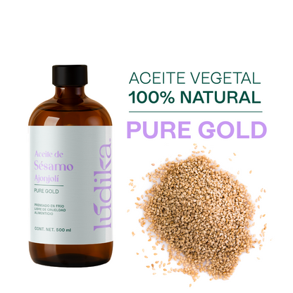 Aceite de Sésamo Ajonjolí Virgen | Facial Capilar y Corporal | Antiedad, Hidratante y Protector Capilar