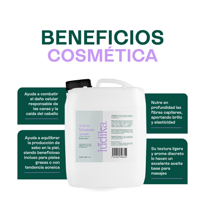 Aceite de Sésamo Ajonjolí Virgen | Facial Capilar y Corporal | Antiedad, Hidratante y Protector Capilar