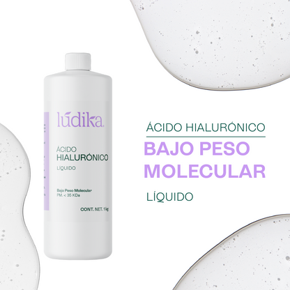 Ácido Hialurónico (Bajo Peso Molecular Líquido) | Hidratación Profunda y Reparación | Elasticidad y Firmeza