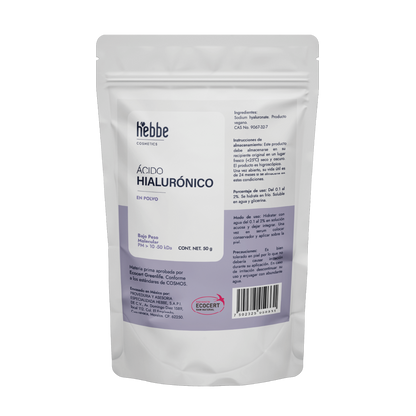 Ácido Hialurónico (Bajo Peso Molecular Polvo) | Penetración Profunda y Reparación | Firmeza y Resiliencia Cutánea