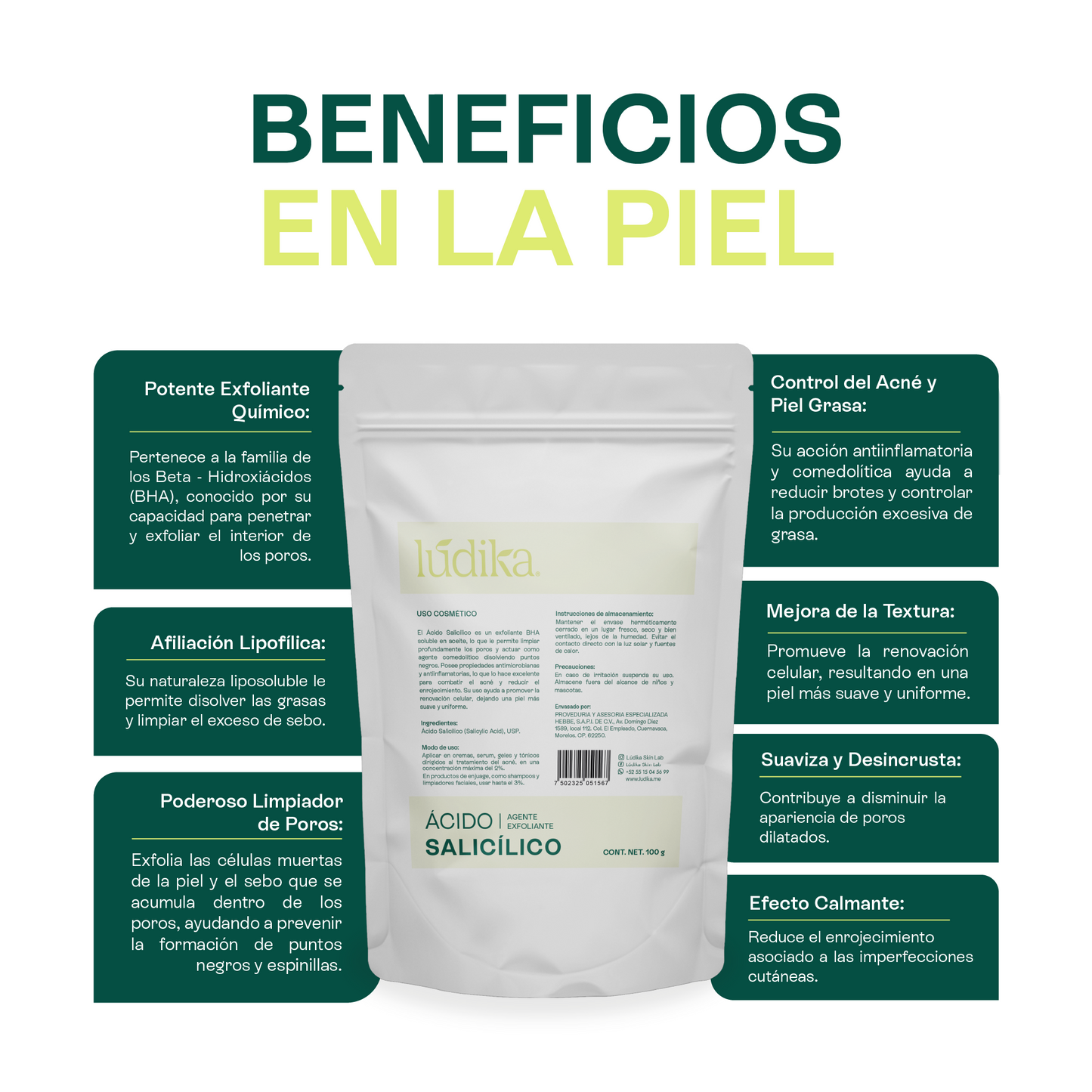 Ácido Salicílico | Liposoluble, Queratolítico y Especialista en Acné