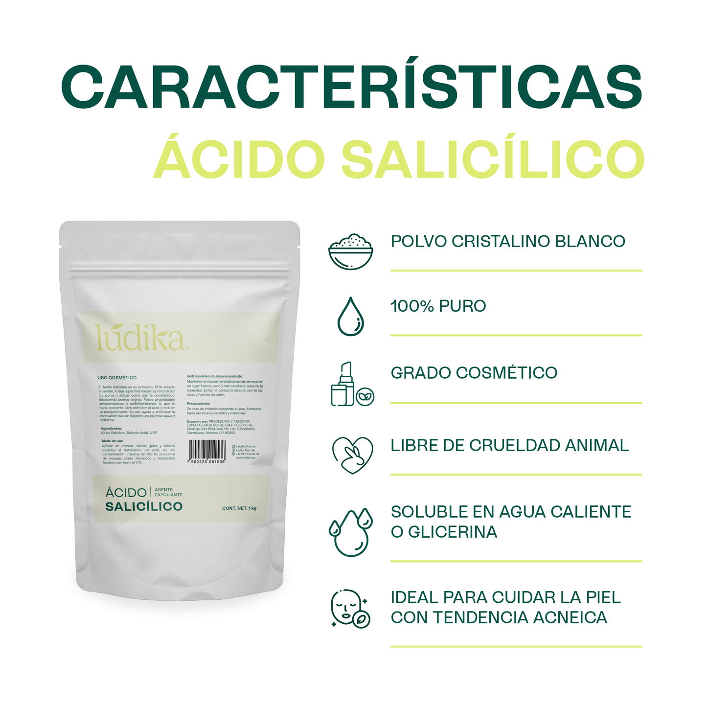 Ácido Salicílico | Liposoluble, Queratolítico y Especialista en Acné