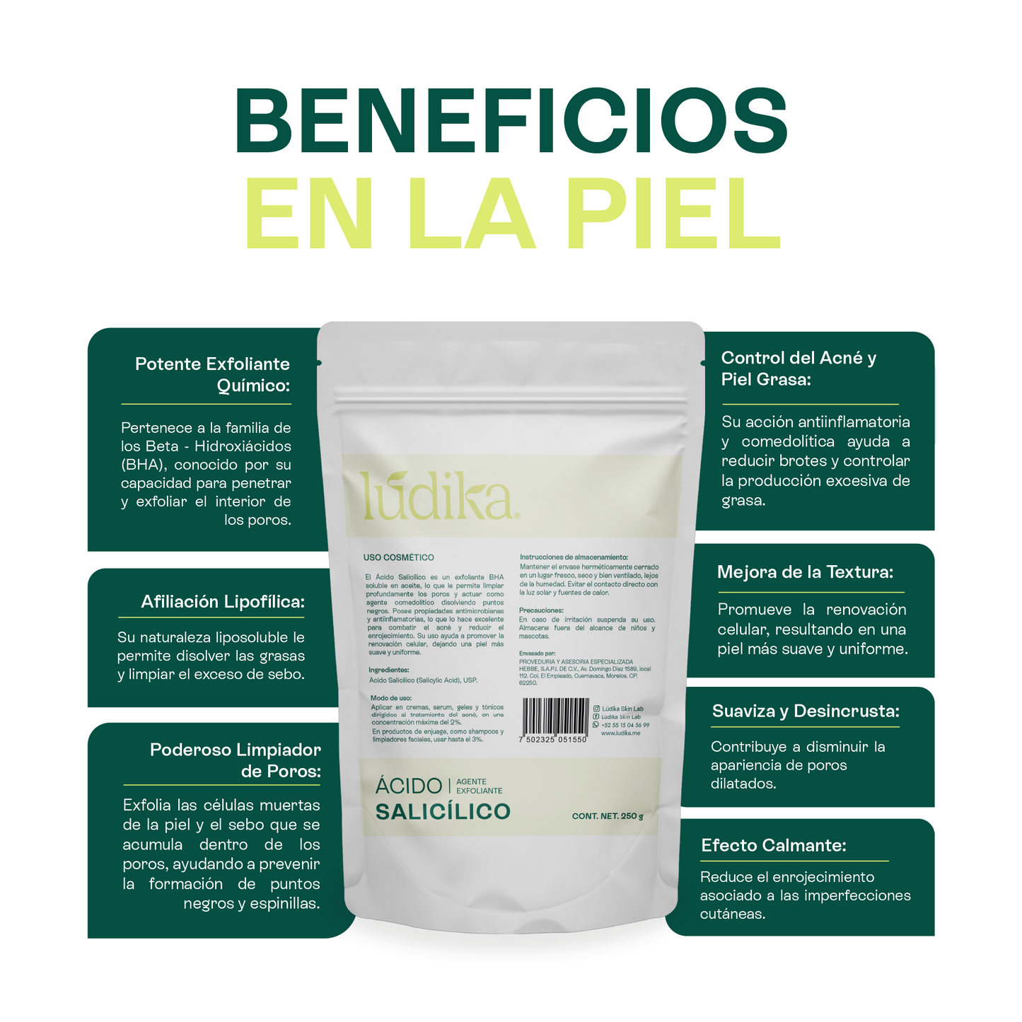 Ácido Salicílico | Liposoluble, Queratolítico y Especialista en Acné