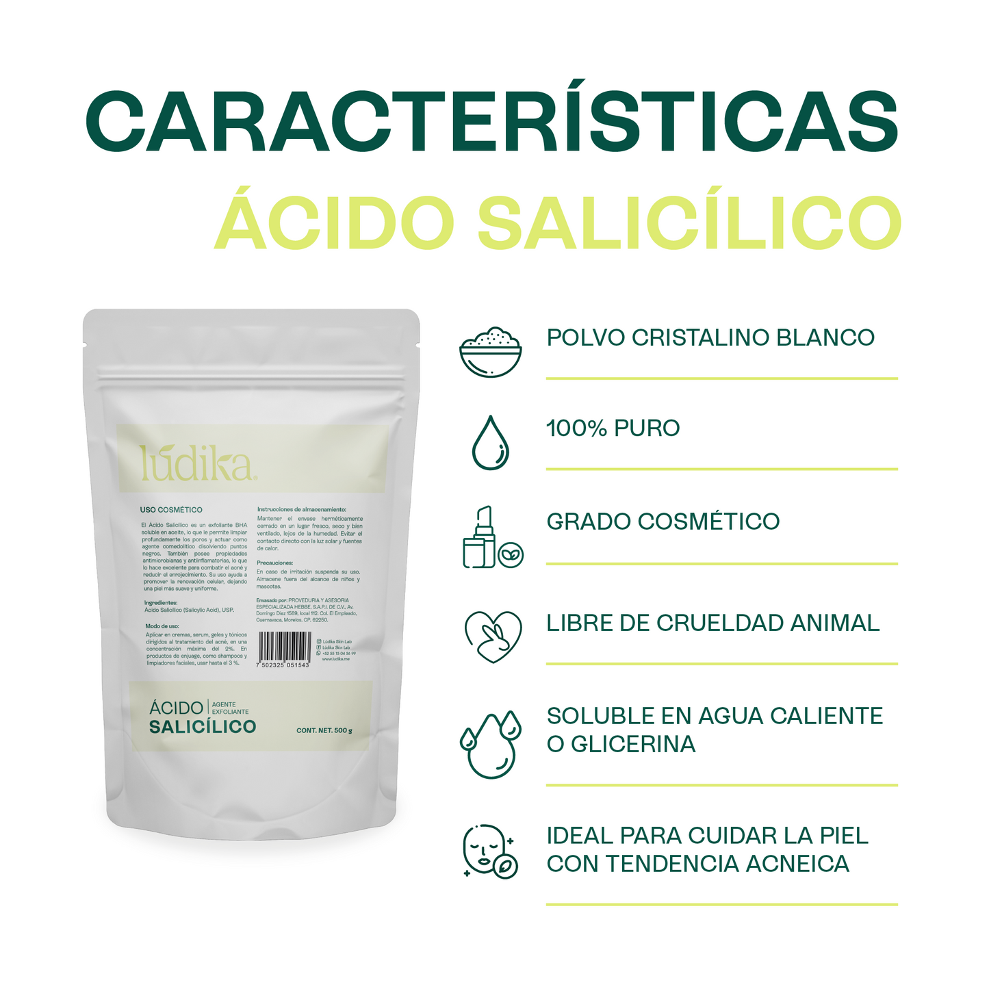 Ácido Salicílico | Liposoluble, Queratolítico y Especialista en Acné