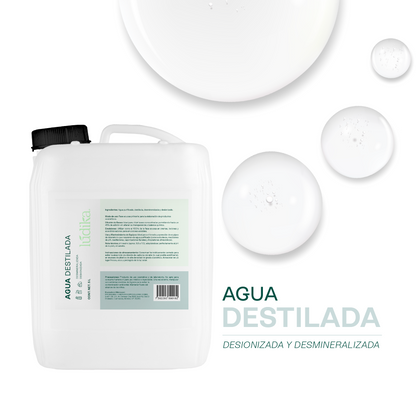 Agua Destilada | Desionizada, Desmineralizada | Solvente Universal | Estabilidad para Fórmulas Cosméticas