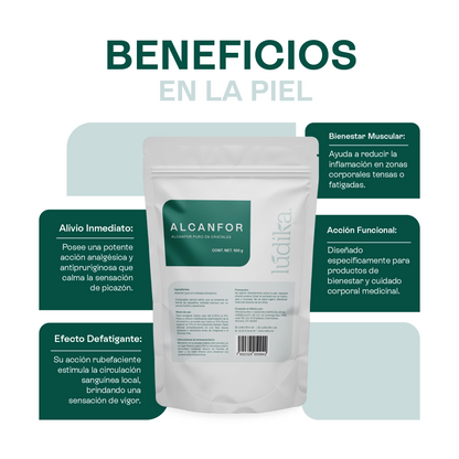 Alcanfor en Cristales | Propiedades Analgésicas, Calmantes y Descongestivas