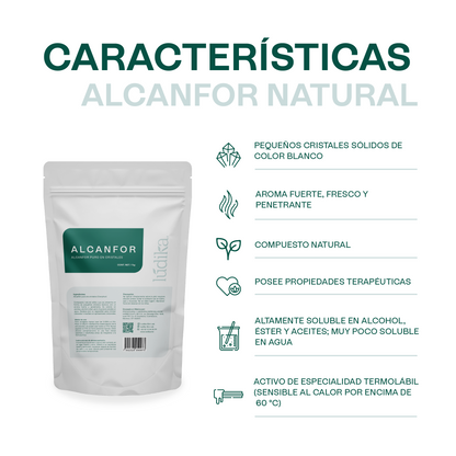 Alcanfor en Cristales | Propiedades Analgésicas, Calmantes y Descongestivas