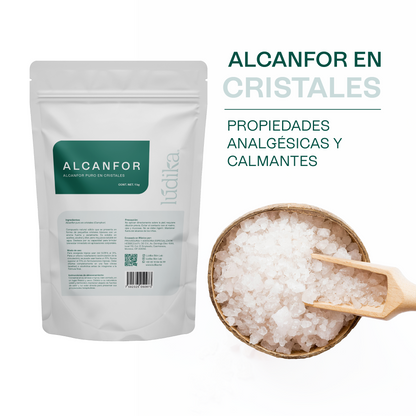 Alcanfor en Cristales | Propiedades Analgésicas, Calmantes y Descongestivas
