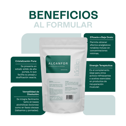 Alcanfor en Cristales | Propiedades Analgésicas, Calmantes y Descongestivas