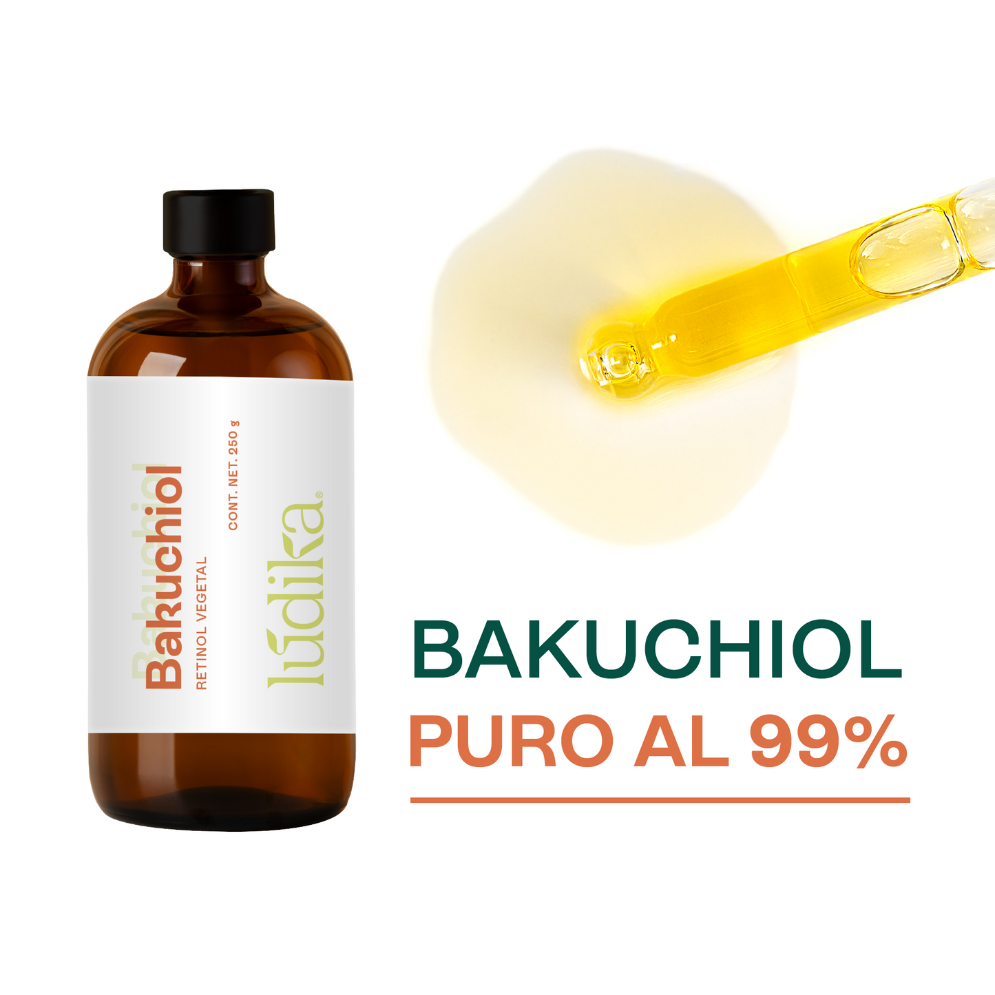 Bakuchiol (Retinol Vegetal) | Activo Antiedad y Antioxidante | Renovación Celular y Control de Sebo