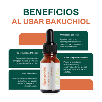 Bakuchiol (Retinol Vegetal) | Activo Antiedad y Antioxidante | Renovación Celular y Control de Sebo