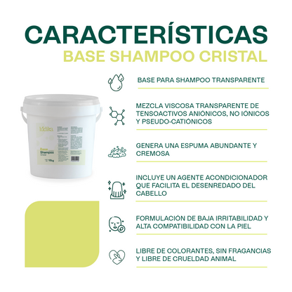 Base Shampoo Cristal  | Capilar y Corporal | Simplificador de Producción, Limpieza Suave y Optimización de Costos
