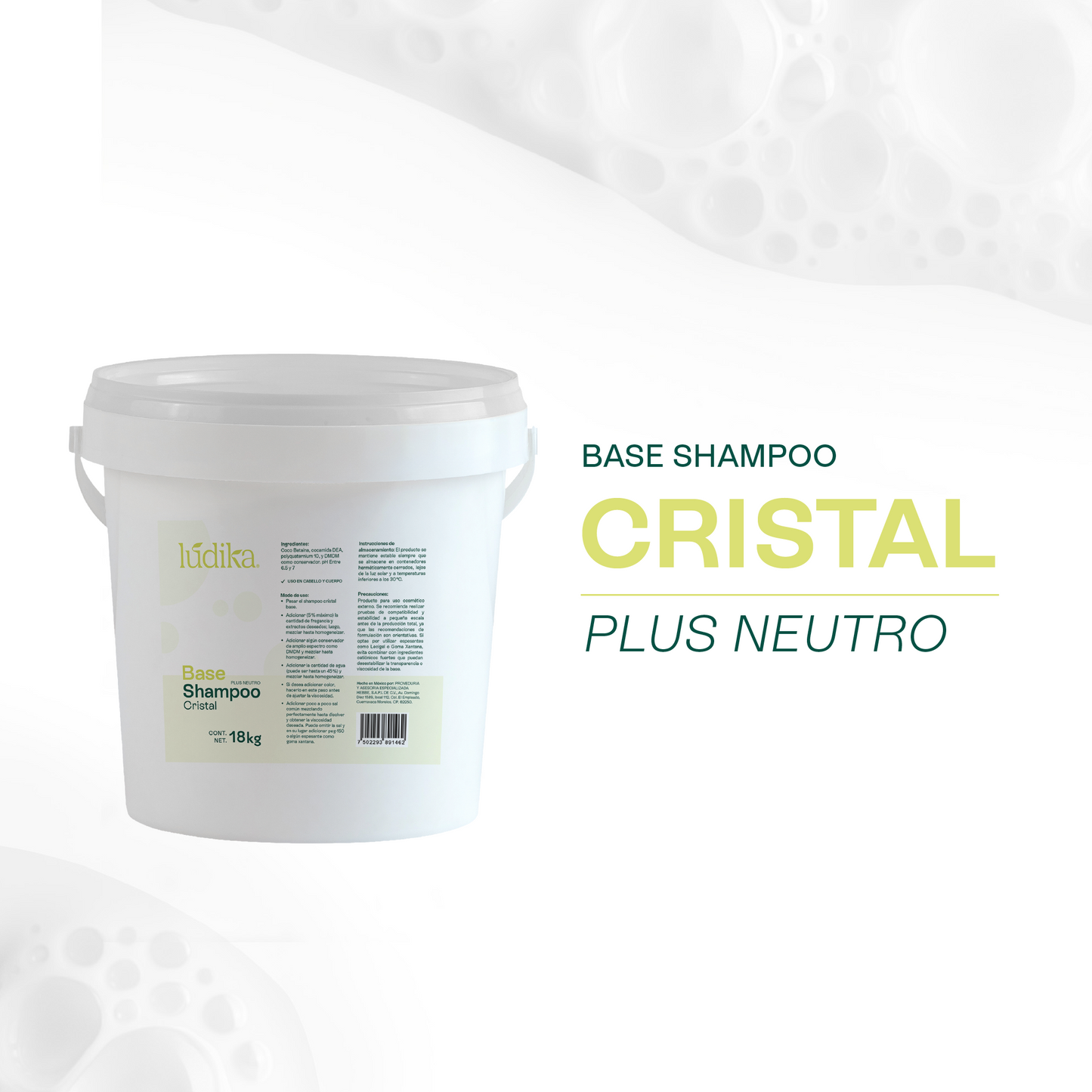Base Shampoo Cristal  | Capilar y Corporal | Simplificador de Producción, Limpieza Suave y Optimización de Costos
