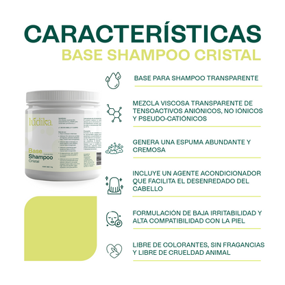 Base Shampoo Cristal  | Capilar y Corporal | Simplificador de Producción, Limpieza Suave y Optimización de Costos