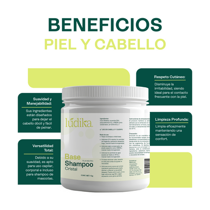 Base Shampoo Cristal  | Capilar y Corporal | Simplificador de Producción, Limpieza Suave y Optimización de Costos