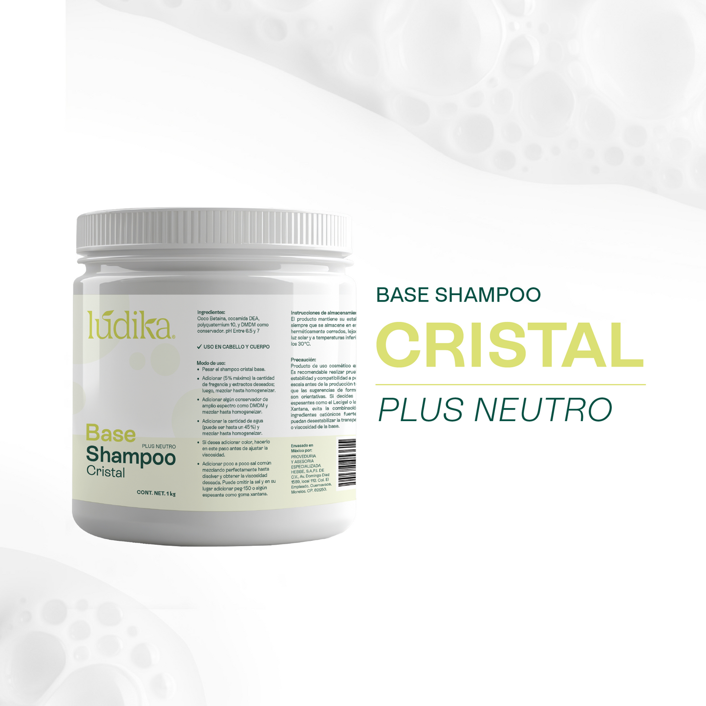 Base Shampoo Cristal  | Capilar y Corporal | Simplificador de Producción, Limpieza Suave y Optimización de Costos