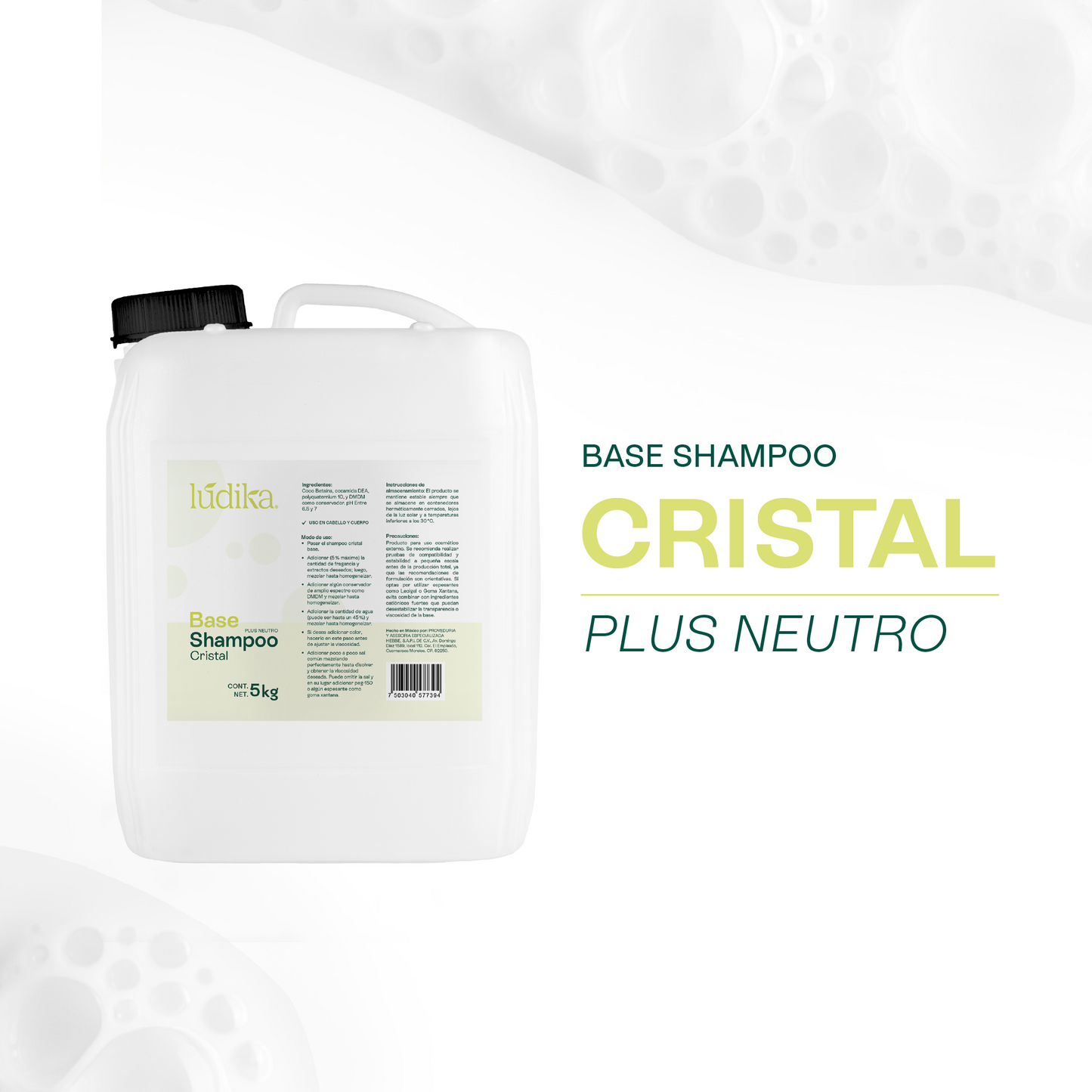 Base Shampoo Cristal  | Capilar y Corporal | Simplificador de Producción, Limpieza Suave y Optimización de Costos