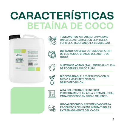 Betaína de Coco | Co-Tensioactivo y Potenciador de Espuma | Suavidad Derivada del Coco