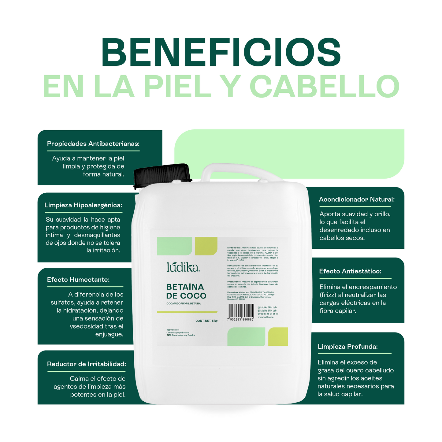 Betaína de Coco | Co-Tensioactivo y Potenciador de Espuma | Suavidad Derivada del Coco