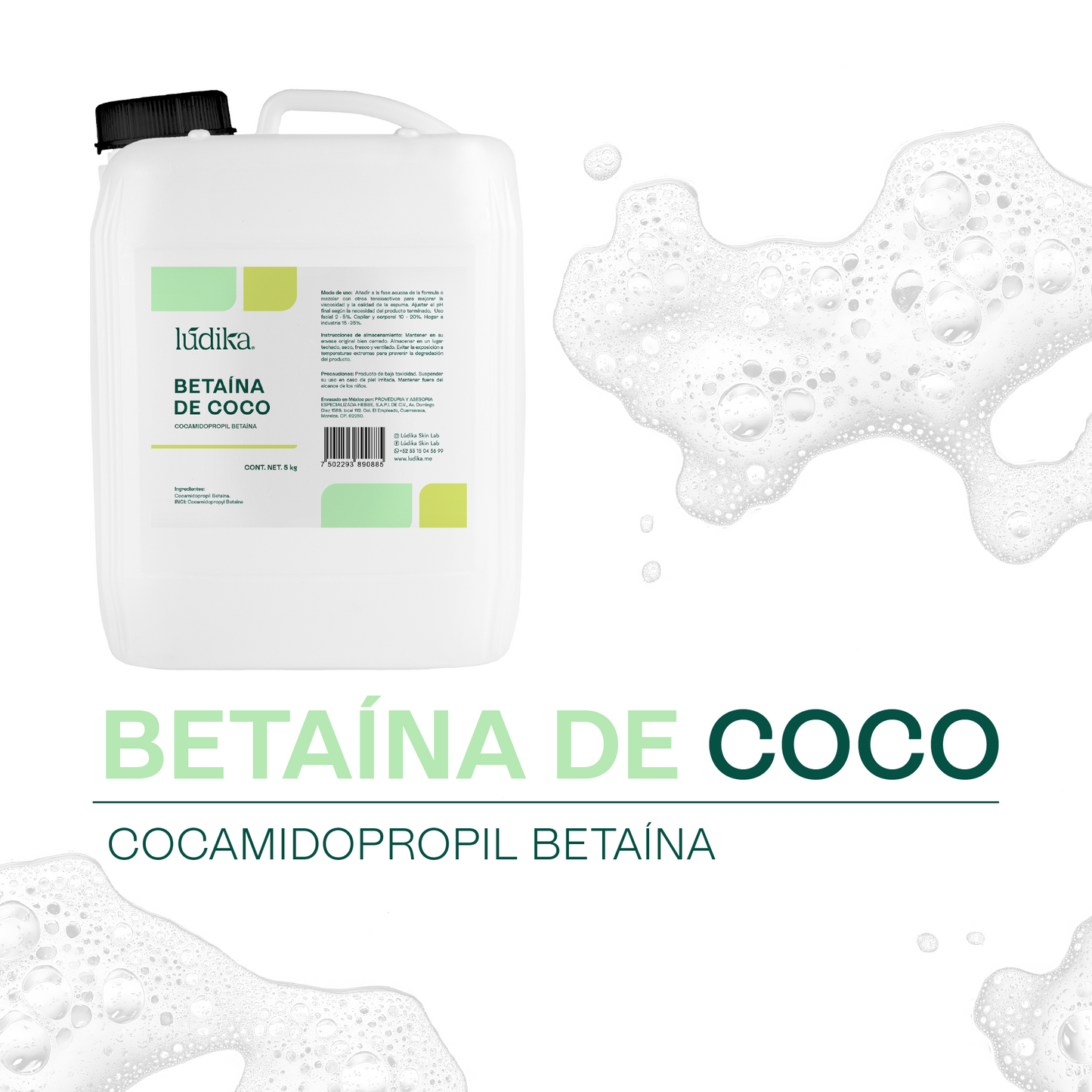 Betaína de Coco | Co-Tensioactivo y Potenciador de Espuma | Suavidad Derivada del Coco