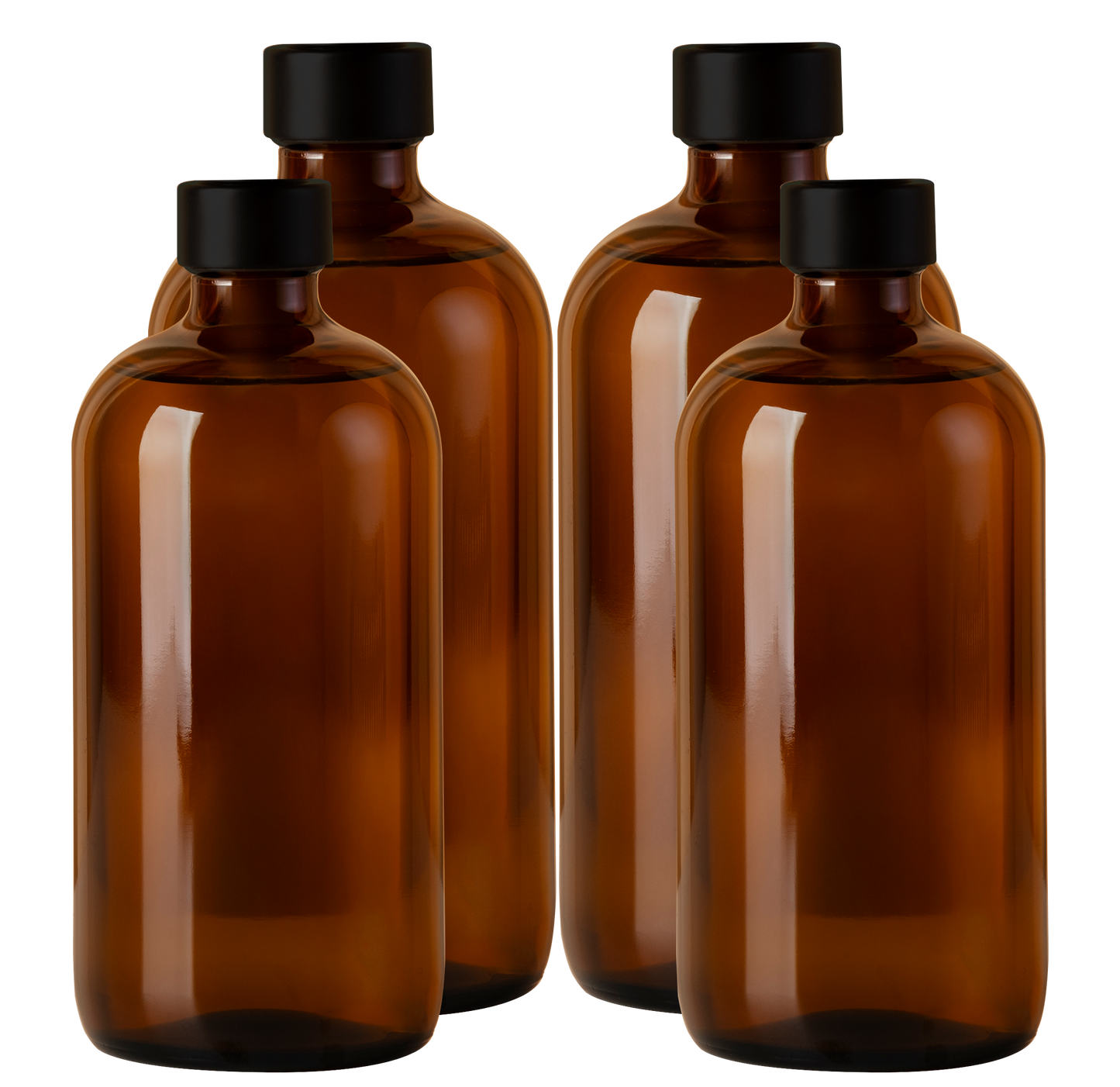Botella Boston |  Envase de Vidrio Ambár | Grado farmacéutico 12 pzas