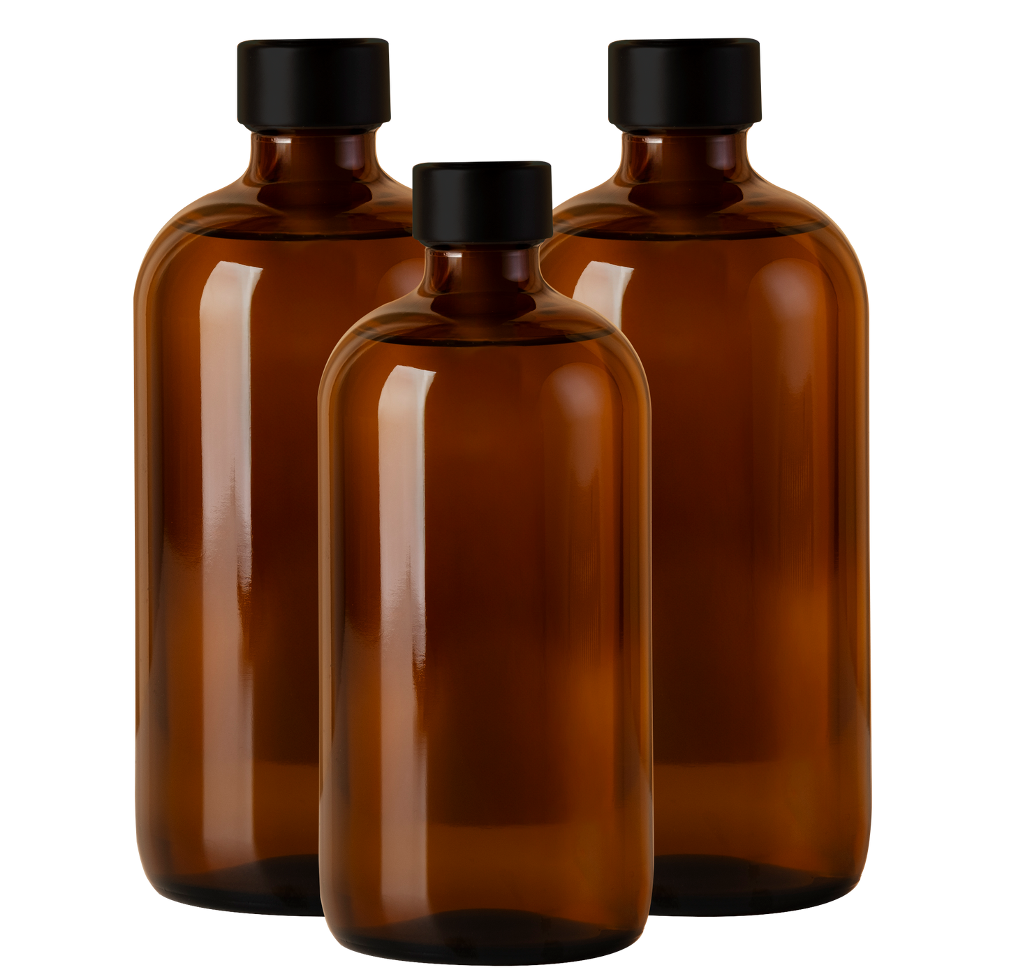 Botella Boston | 32 oz | Envase de Vidrio Ámbar | Grado farmacéutico
