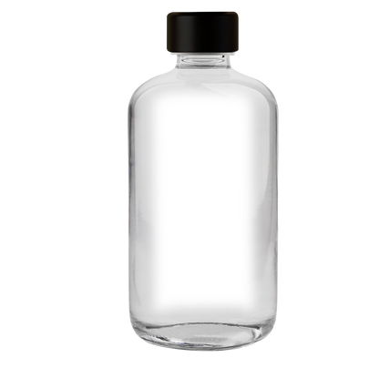 Botella Boston | 16 oz | Envase de Vidrio Transparente | Formular y Exhibir tus Productos