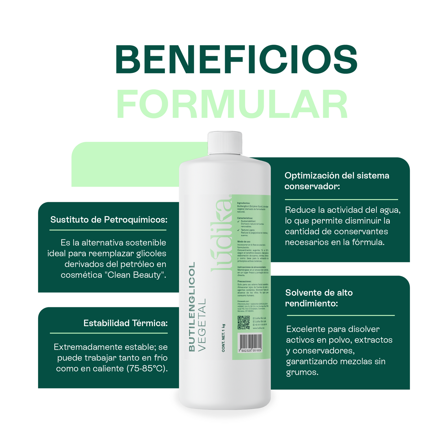 Butilenglicol | Facial, Corporal y Capilar |Humectante, Regulador de viscosidad, Emoliente