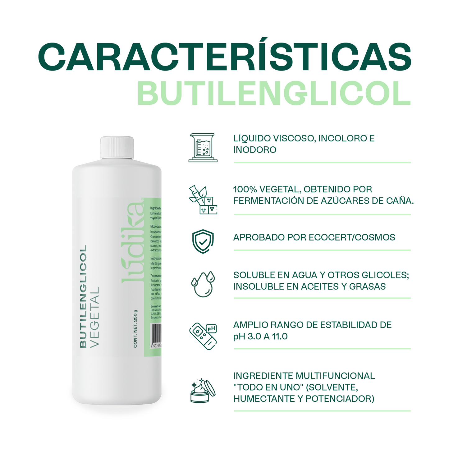 Butilenglicol | Facial, Corporal y Capilar |Humectante, Regulador de viscosidad, Emoliente
