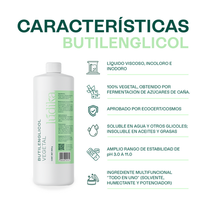 Butilenglicol | Facial, Corporal y Capilar |Humectante, Regulador de viscosidad, Emoliente