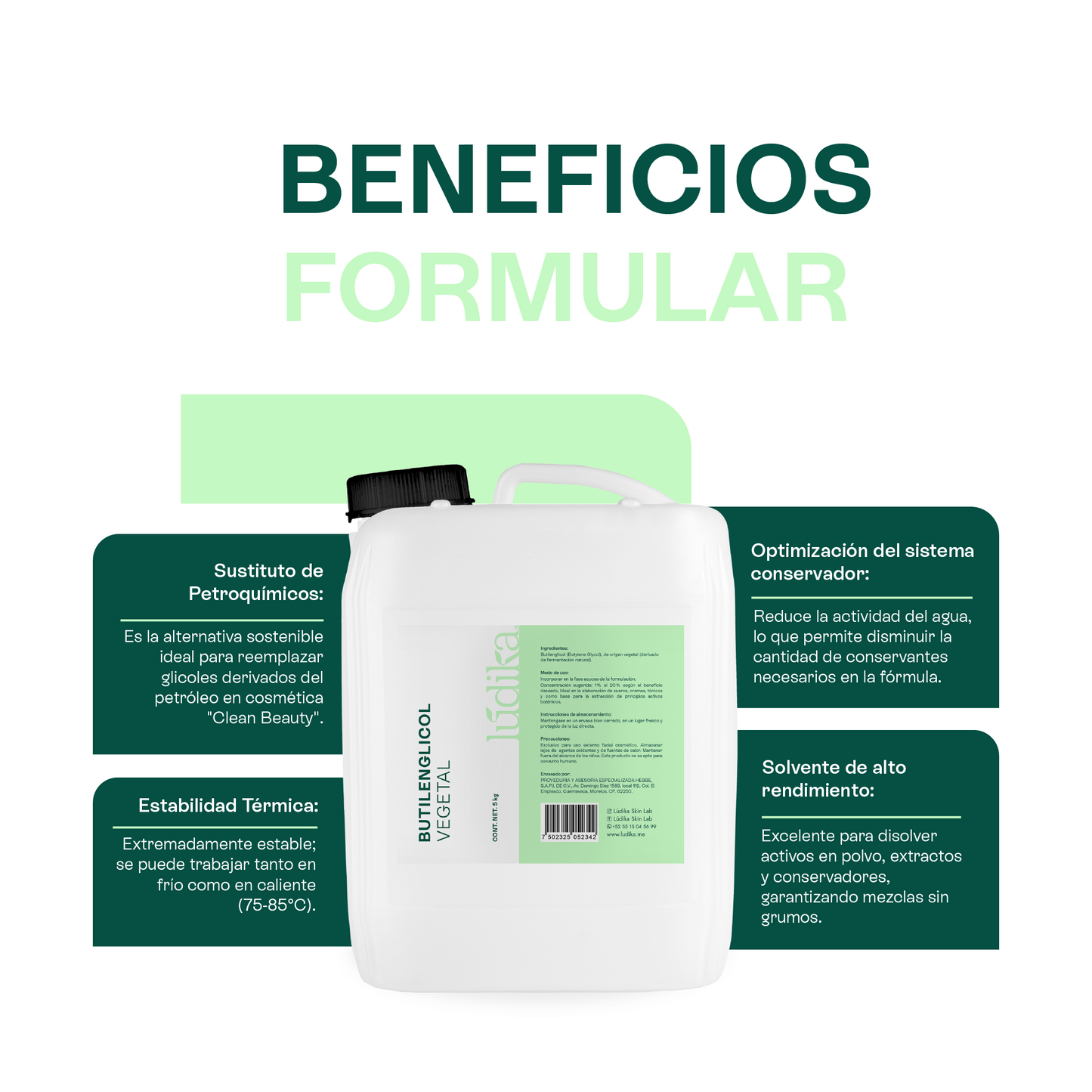 Butilenglicol | Facial, Corporal y Capilar |Humectante, Regulador de viscosidad, Emoliente