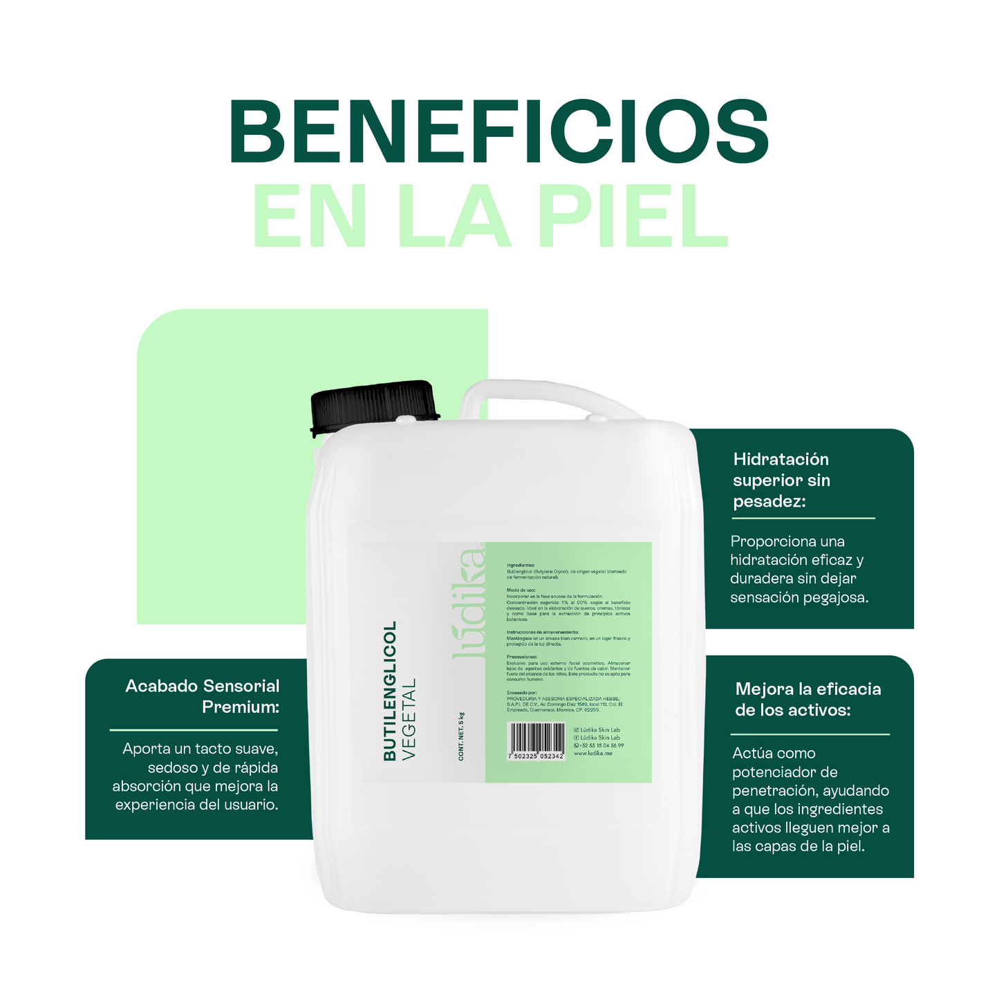 Butilenglicol | Facial, Corporal y Capilar |Humectante, Regulador de viscosidad, Emoliente