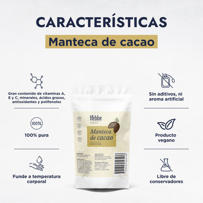 Manteca de Cacao | Cuerpo, Labios y Alimentación | Emoliente Oclusivo y Agente Fundente