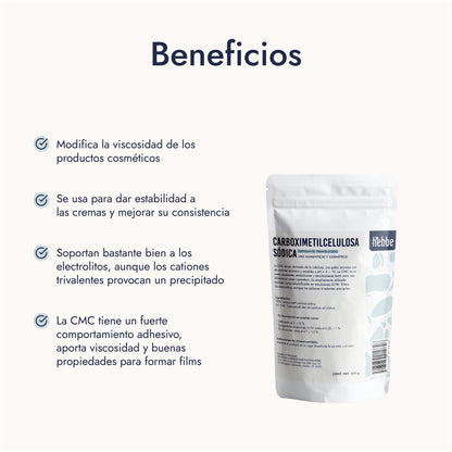 Carboximetilcelulosa Sódica | Facial y Capilar | Espesante Versátil y Estabilizador de Origen Natural